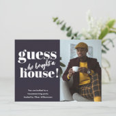 Bold minimalist Foto Housewarming Party nodigt uit (Staand voorkant)