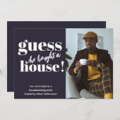 Bold minimalist Foto Housewarming Party nodigt uit (Voorkant / Achterkant)