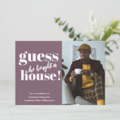 Bold minimalist Foto Housewarming Party nodigt uit (Staand voorkant)