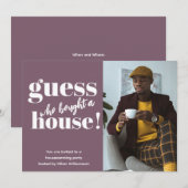 Bold minimalist Foto Housewarming Party nodigt uit (Voorkant / Achterkant)