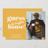 Bold minimalist Foto Housewarming Party nodigt uit (Voorkant / Achterkant)