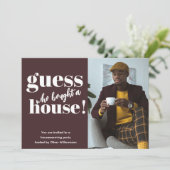 Bold minimalist Foto Housewarming Party nodigt uit (Staand voorkant)