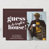 Bold minimalist Foto Housewarming Party nodigt uit (Voorkant / Achterkant)