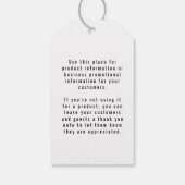 Bold Minimalist Modern Company Typography Business Cadeaulabel (Achterkant)