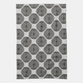 Bold Minimalist Poppy Textured Floral Black Theedoek (Verticaal)