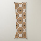 Bold Minimalist Poppy Textured Floral Brown Lichaamskussen (Voorkant Verticaal)