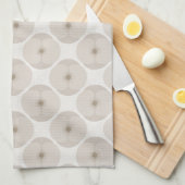 Bold Minimalist Poppy Textured Floral Cream Theedoek (Quarter Fold)