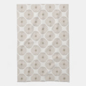 Bold Minimalist Poppy Textured Floral Cream Theedoek (Verticaal)