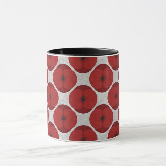 Bold Minimalist Poppy Textured Floral Red Mok (Midden)