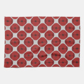 Bold Minimalist Poppy Textured Floral Red Theedoek (Horizontaal)