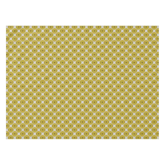 Bold Minimalist Poppy Textured Floral Yellow Tafelkleed (Voorkant (Horizontaal))