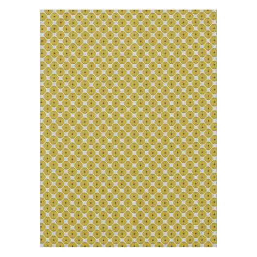 Bold Minimalist Poppy Textured Floral Yellow Tafelkleed (Voorkant)