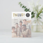 Bold Mix Typografie 2025 Moderne Kalender Foto Feestdagenkaart (Staand voorkant)