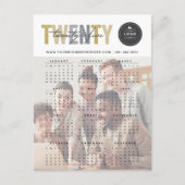 Bold Mix Typografie 2025 Moderne Kalender Foto Feestdagenkaart (Voorkant)