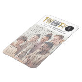 Bold Mix Typografie 2025 Moderne Kalender Foto Magneet (Linkerzijde)