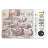 Bold Mix Typografie 2025 Moderne Kalender Foto Magneet (Horizontaal)