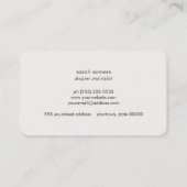 Bold Mod Faux Gold Folie en Glitter Black Retro Visitekaartje (Achterkant)