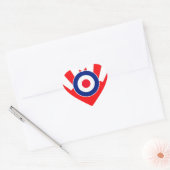 Bold MOD Target Roundel over de crisis in Japan Hart Sticker (Envelop)