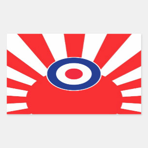 Bold MOD Target Roundel over de crisis in Japan Rechthoekige Sticker