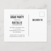 Bold Modern 2019 afstuderen Uitnodiging Briefkaart (Achterkant)