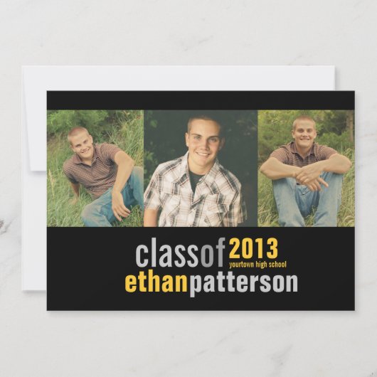 Bold Modern 3 Fotogradatie Partij Aankondiging (Voorkant)