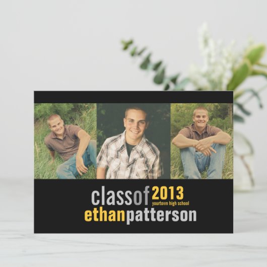 Bold Modern 3 Fotogradatie Partij Aankondiging (Staand voorkant)