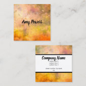 bold modern abstract art color splash vierkante visitekaartje (Voorkant / Achterkant)