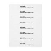 Bold Modern Adreslabel Wikkel (Vel)