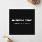 Bold Modern Bedrijfsnaam Sjabloon | B&W (Voorkant / Achterkant in situ)