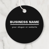 Bold Modern Bedrijfsnaam Sjabloon | B&W Bedankjes Labels (Voorkant)