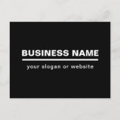 Bold Modern Bedrijfsnaam Sjabloon | B&W Briefkaart (Voorkant)