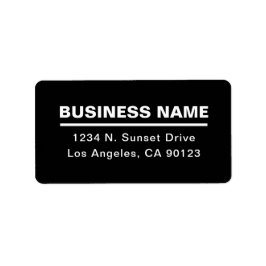 Bold Modern Bedrijfsnaam Sjabloon | B&W Etiket