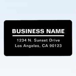 Bold Modern Bedrijfsnaam Sjabloon | B&W Etiket