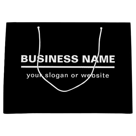 Bold Modern Bedrijfsnaam Sjabloon | B&W Groot Cadeauzakje (Voorkant)