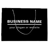 Bold Modern Bedrijfsnaam Sjabloon | B&W Groot Cadeauzakje (Achterkant)