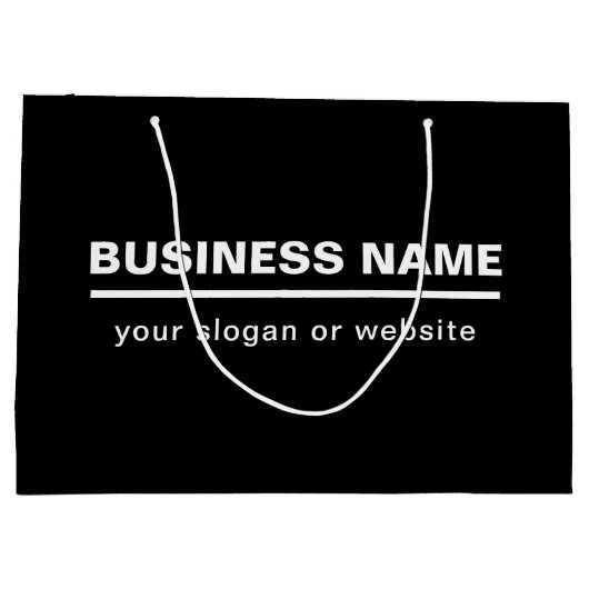 Bold Modern Bedrijfsnaam Sjabloon | B&W Groot Cadeauzakje (Achterkant)