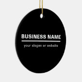 Bold Modern Bedrijfsnaam Sjabloon | B&W Keramisch Ornament (Rechts)