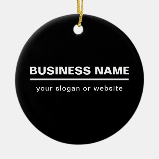 Bold Modern Bedrijfsnaam Sjabloon | B&W Keramisch Ornament (Voorkant)