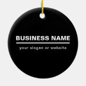 Bold Modern Bedrijfsnaam Sjabloon | B&W Keramisch Ornament (Achterkant)