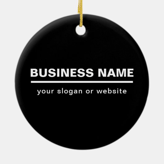 Bold Modern Bedrijfsnaam Sjabloon | B&W Keramisch Ornament (Achterkant)