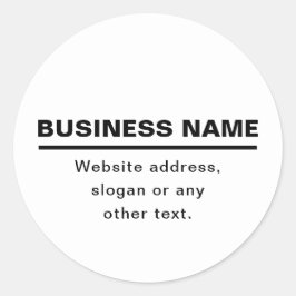 Bold Modern Bedrijfsnaam Sjabloon | B&W Ronde Sticker