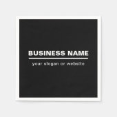 Bold Modern Bedrijfsnaam Sjabloon | B&W Servet (Voorkant)