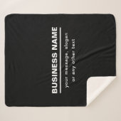 Bold Modern Bedrijfsnaam Sjabloon | B&W Sherpa Deken (Voorkant (horizontaal))