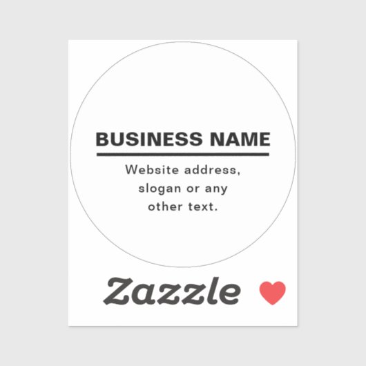 Bold Modern Bedrijfsnaam Sjabloon | B&W Sticker (Vel)