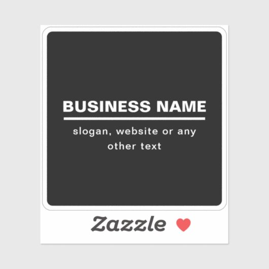 Bold Modern Bedrijfsnaam Sjabloon | B&W Sticker (Vel)