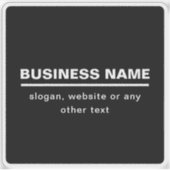 Bold Modern Bedrijfsnaam Sjabloon | B&W Sticker (Voorkant)