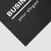 Bold Modern Bedrijfsnaam Sjabloon | B&W Tissuepapier (Detail)