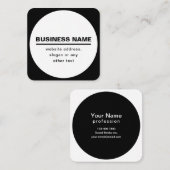 Bold Modern Bedrijfsnaam Sjabloon | B&W Vierkante Visitekaartje (Voorkant / Achterkant)