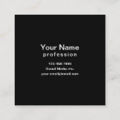 Bold Modern Bedrijfsnaam Sjabloon | B&W Vierkante Visitekaartje (Achterkant)