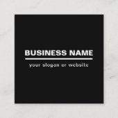 Bold Modern Bedrijfsnaam Sjabloon | B&W Vierkante Visitekaartje (Voorkant)